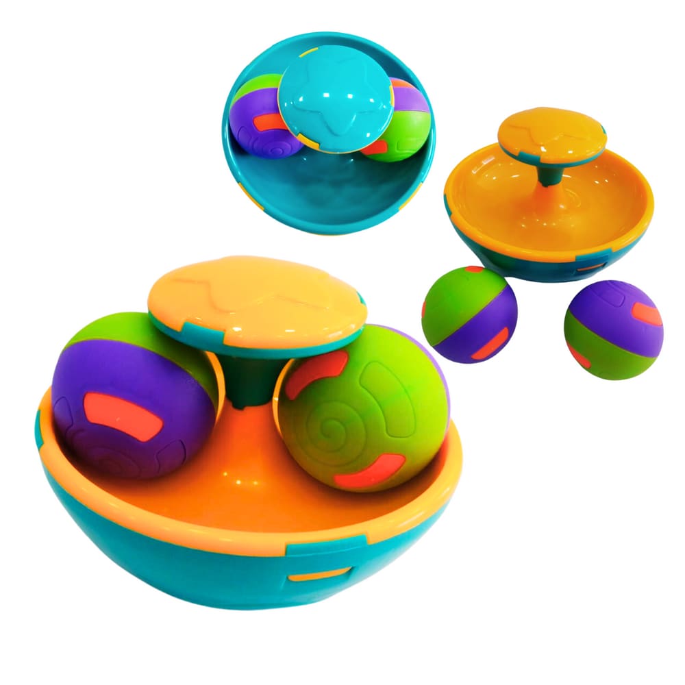Brinquedo Infantil Pião Gira Ball Chocalho para Bebê