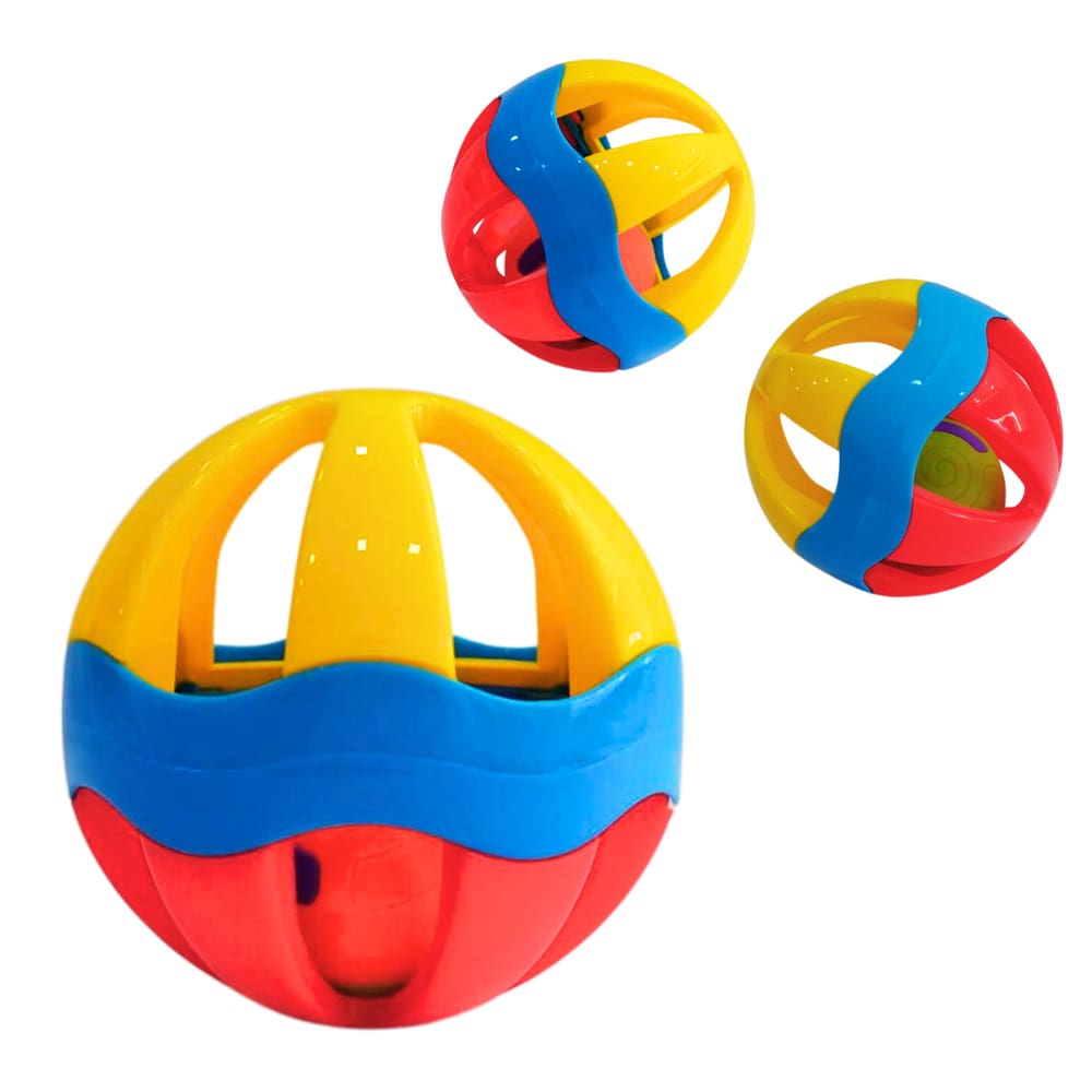 Chocalho Bolinha Colorida Com Barulho Para Bebê Infantil