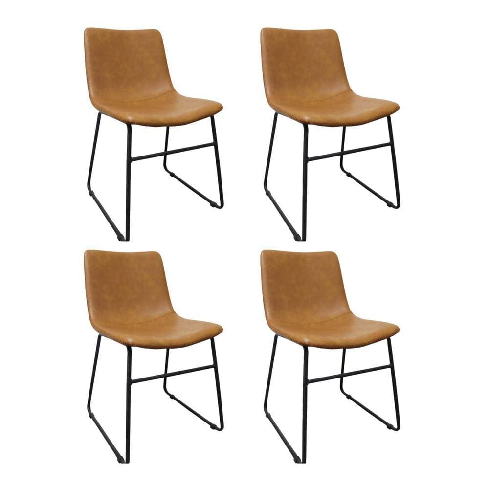Kit 4 Cadeiras para Sala de Jantar Oxford Caramelo