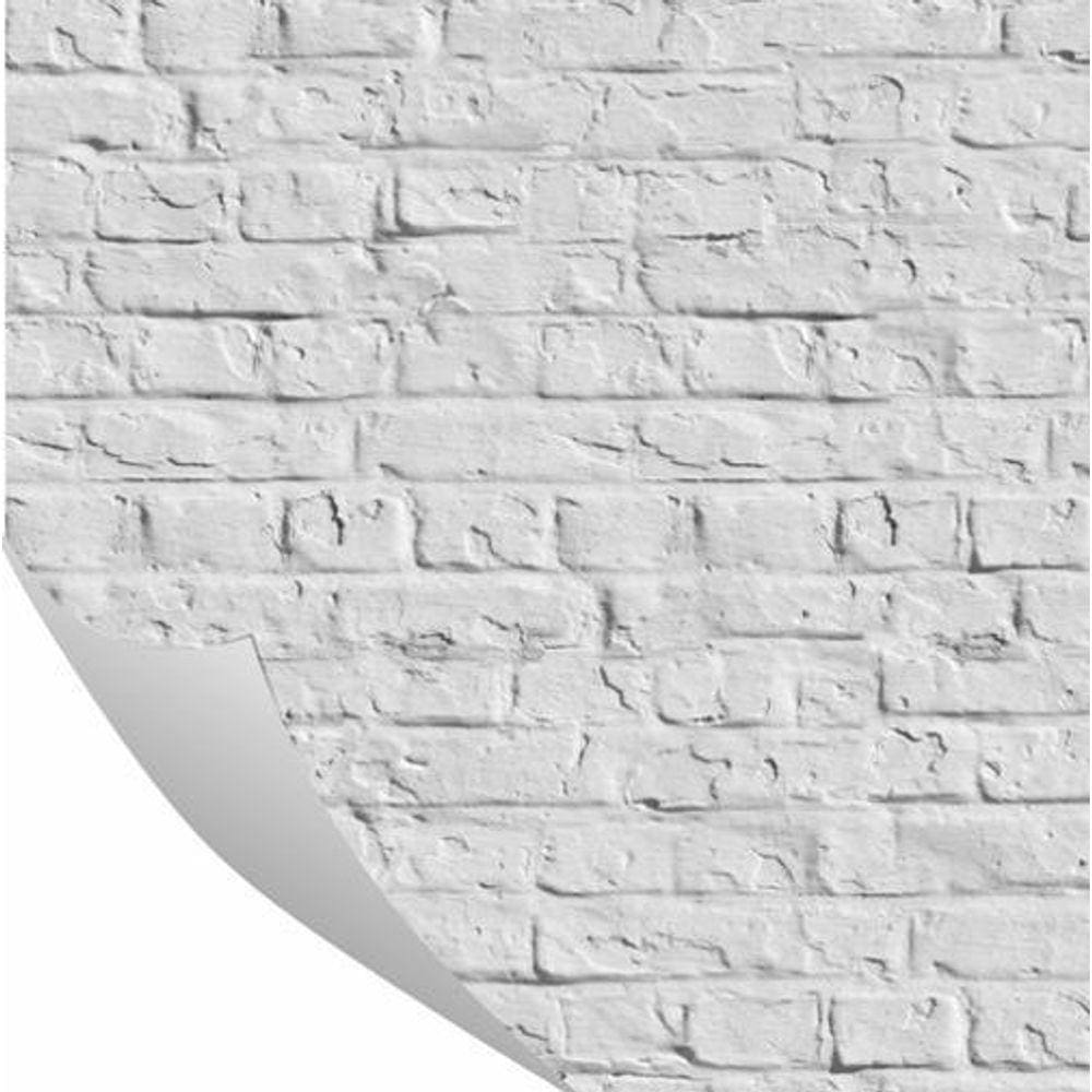 Papel De Parede Tijolo Demolição Branco Massa