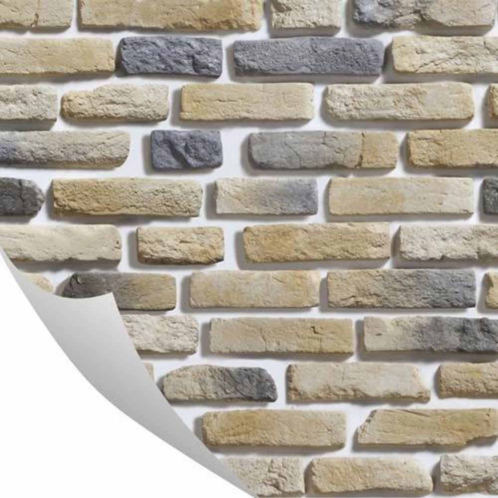 Papel De Parede Pedra Tijolinho Manchado