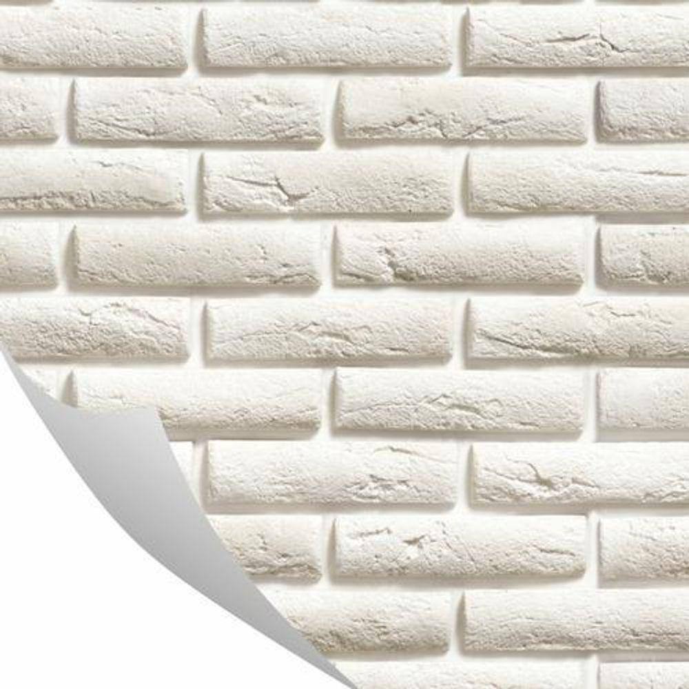 Papel De Parede Tijolinho Branco 0,57 X 3M