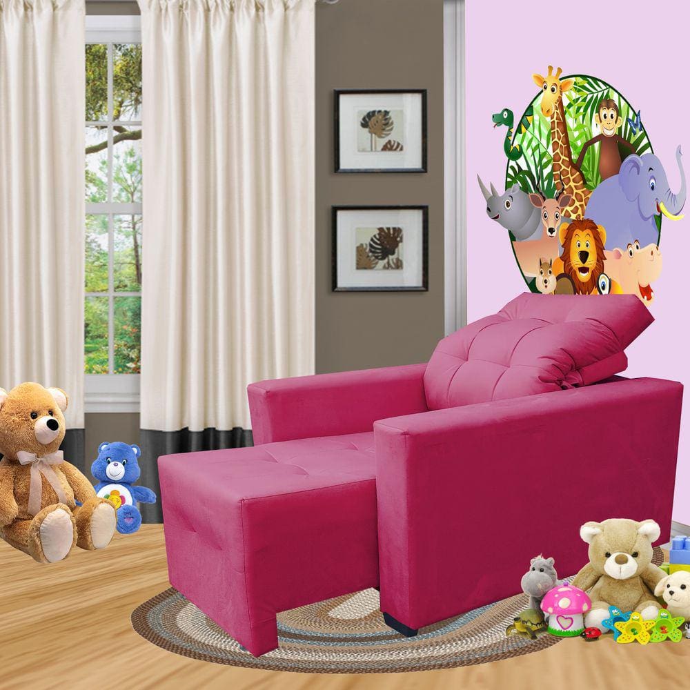 Poltrona De Amamentação E Decoração Quarto Sala Reclinável Leticia Vermelho