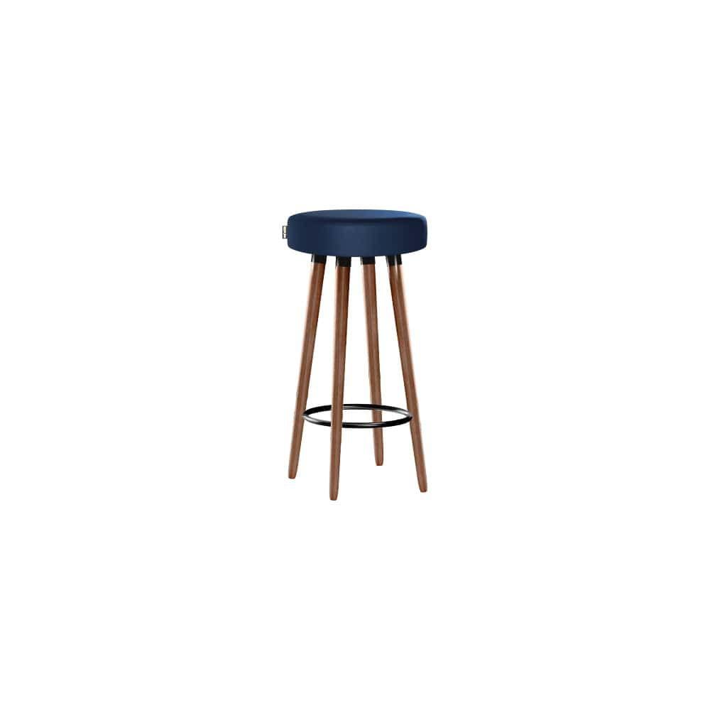 Banqueta Moderna Alta Roma Slim Azul 70cm