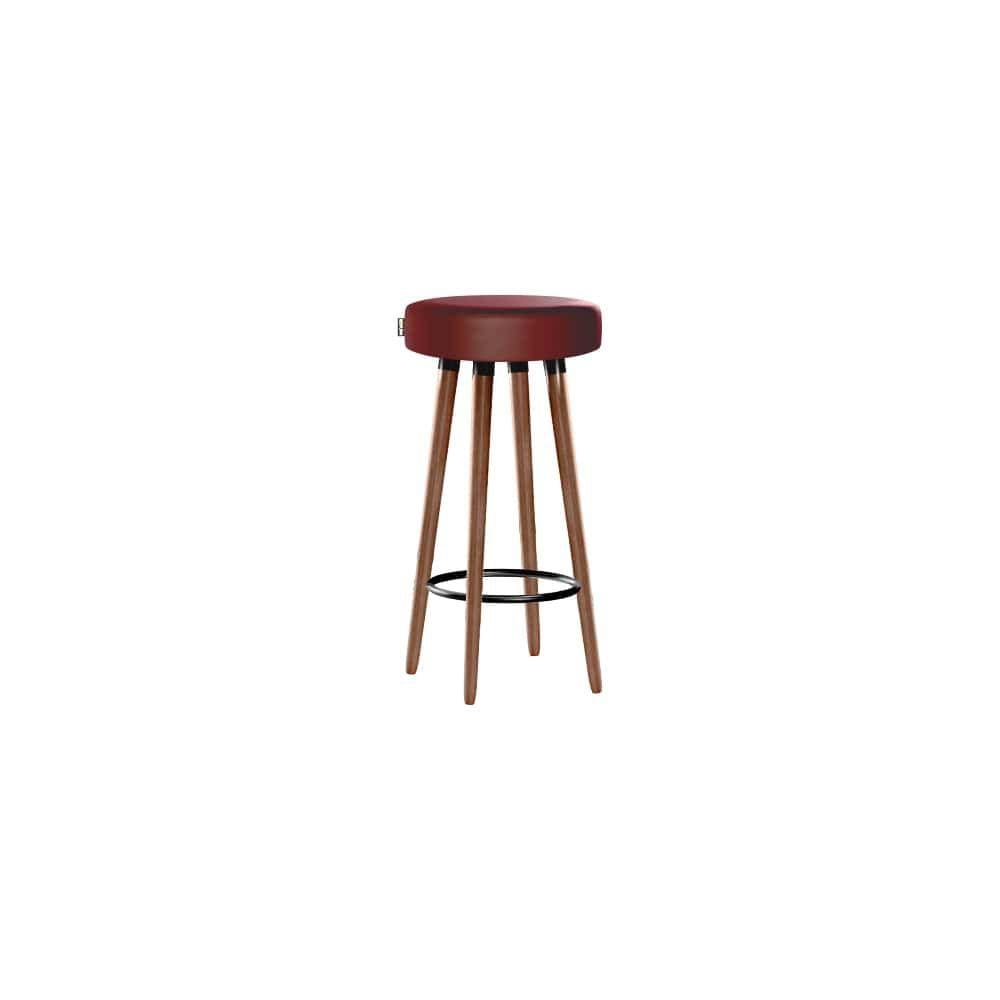 Banqueta Moderna Alta Roma Slim Romã 70cm