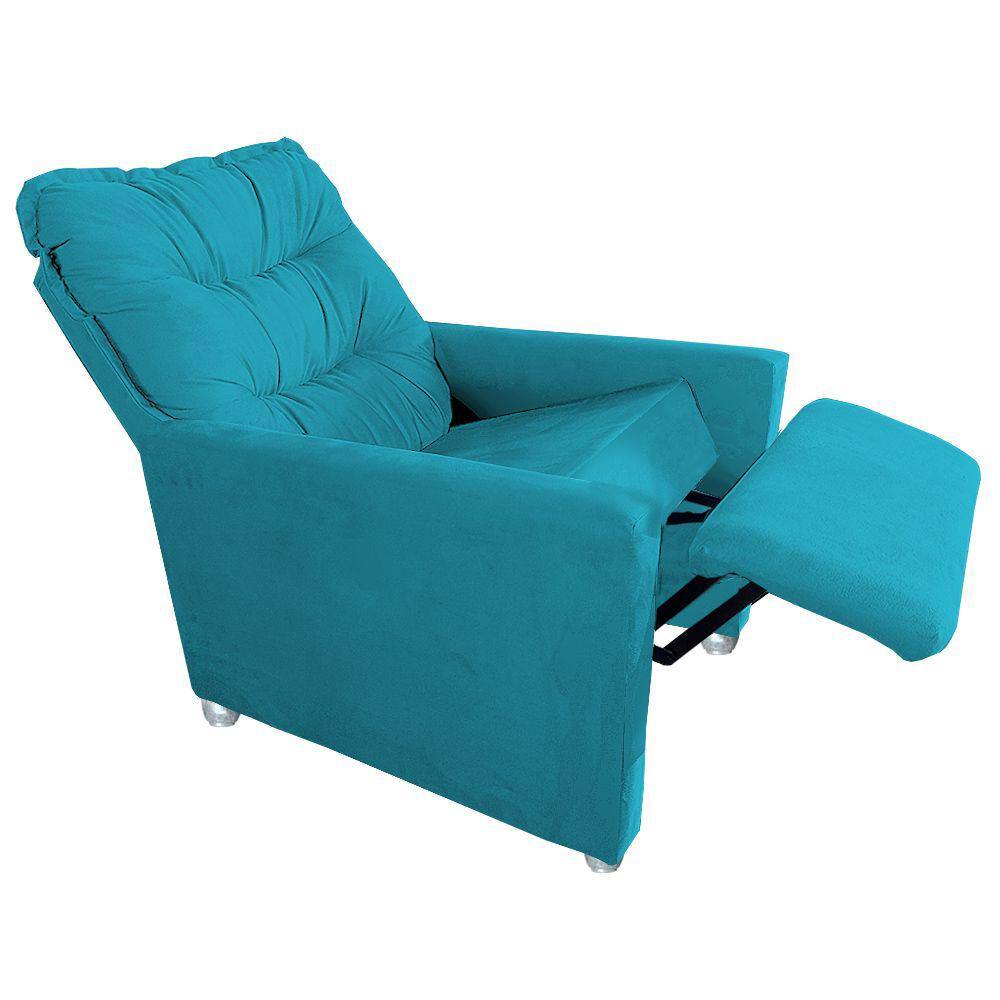 Poltrona Reclinavel Do Papai e Mamãe Italia Azul Turquesa