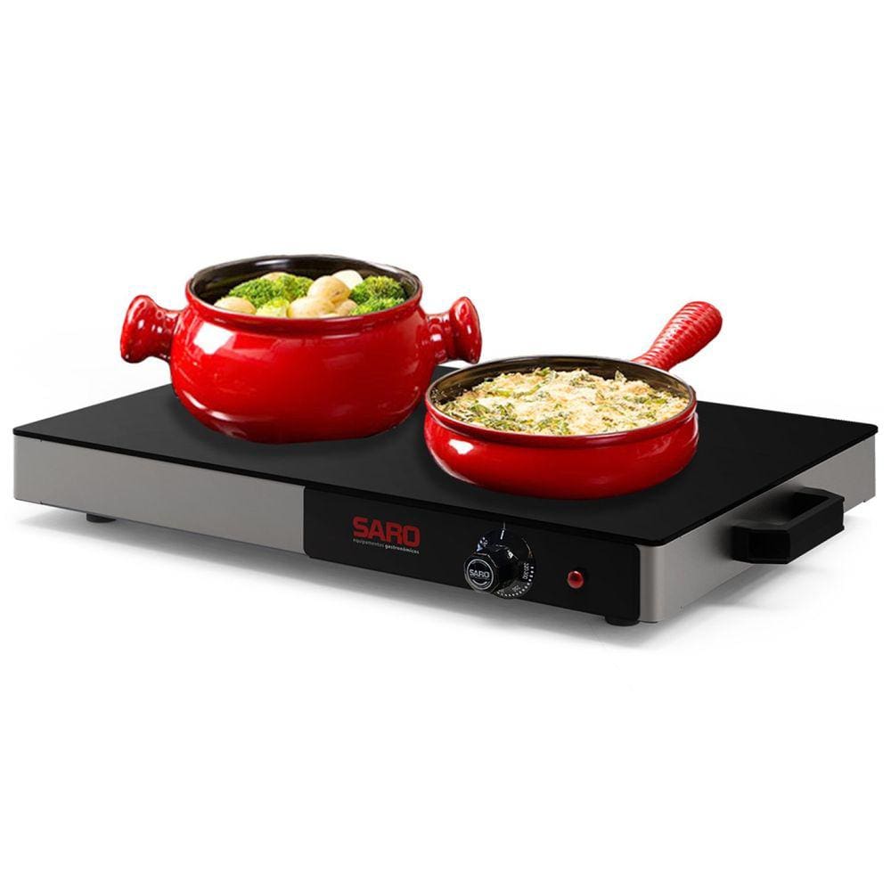 Mesa Térmica Rechaud Elétrico Vidro Temperado 400w 127v MT11 Preto
