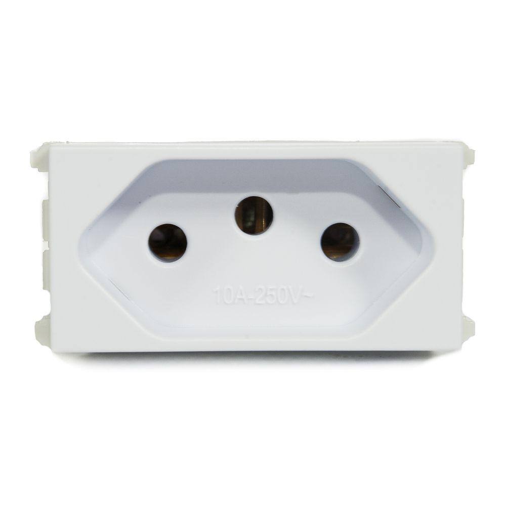 Modulo Tomada de Energia 2P+T Refinatto 10A Weg Branco