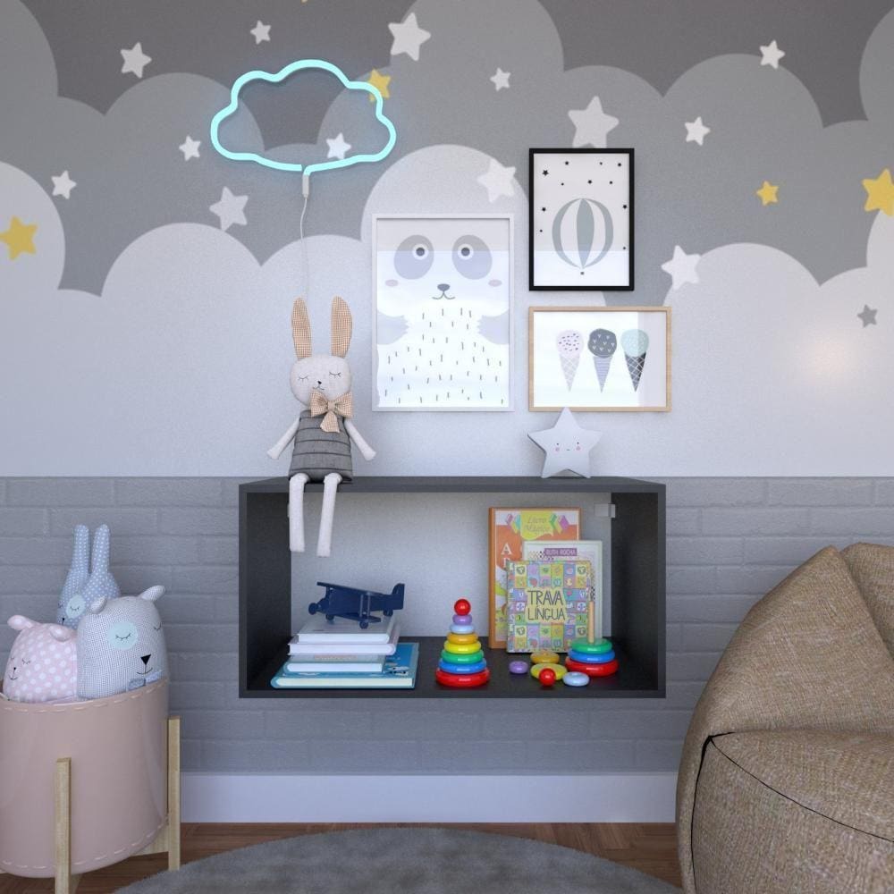 Nicho para Quarto Infantil Bramov Móveis Preto