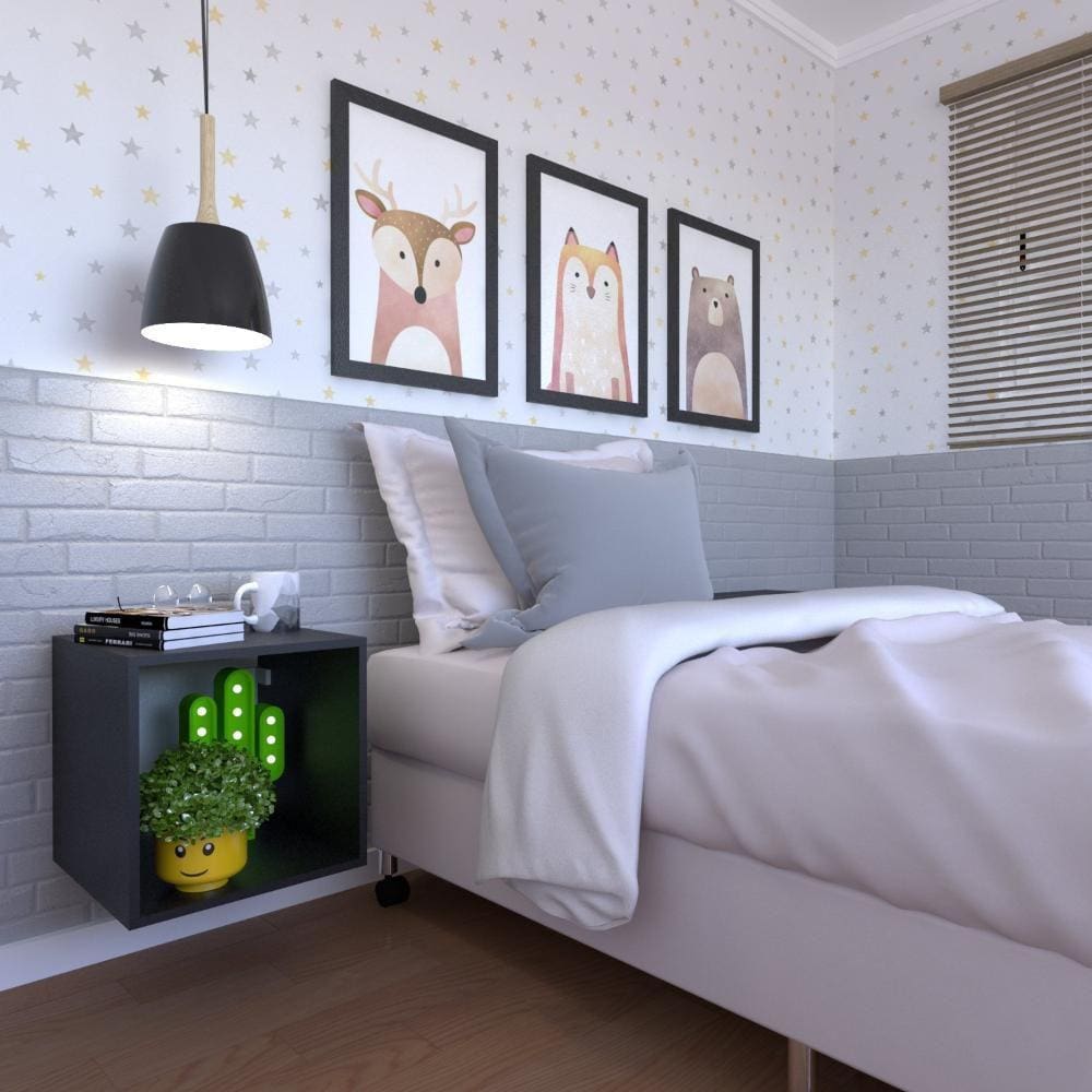 Nicho para Quarto Infantil Bramov Móveis Preto
