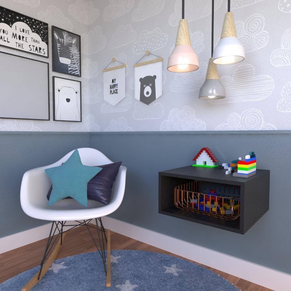 Nicho para Quarto Infantil Bramov Móveis Preto