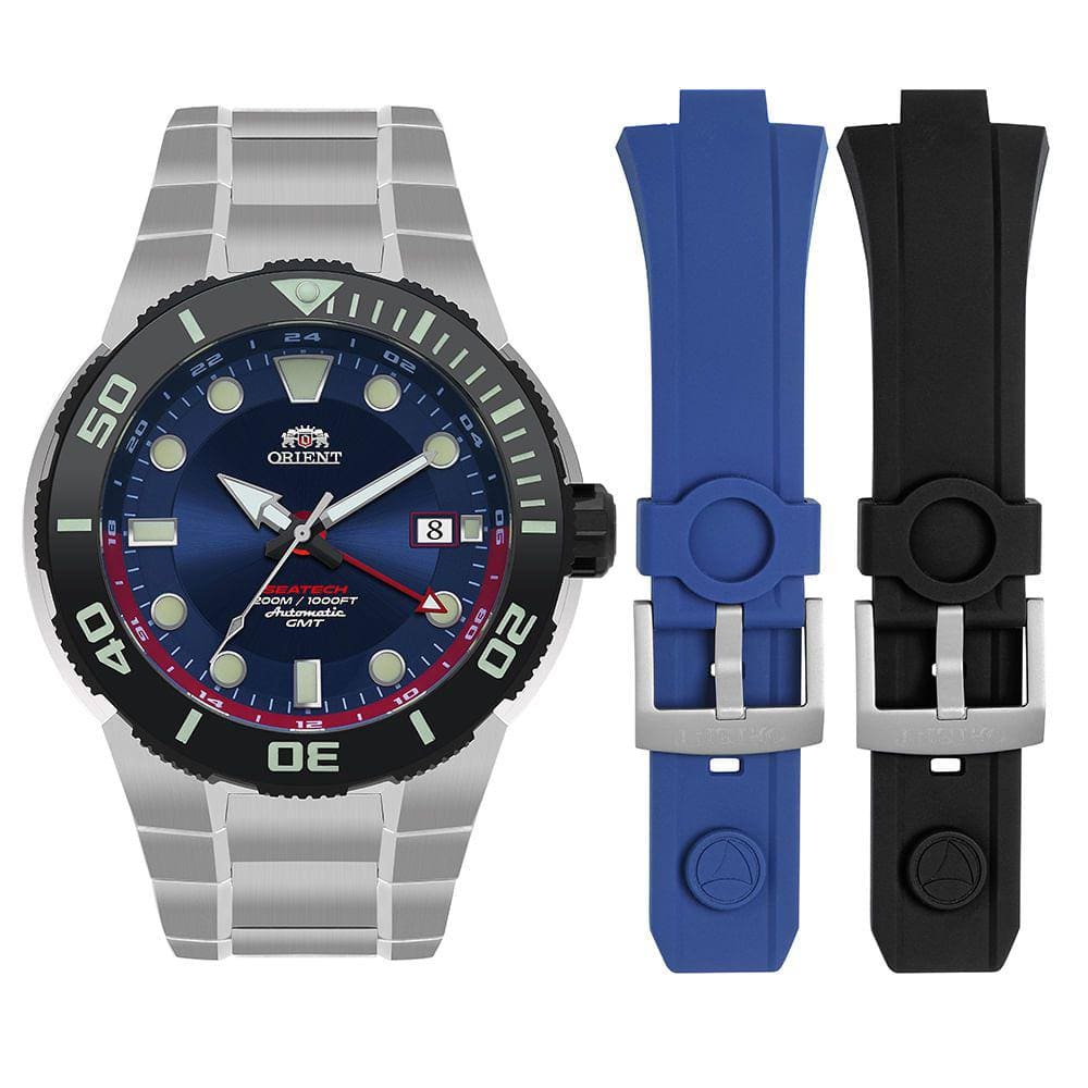 Relógio ORIENT Seatech GMT tinanium automático NH3TT001 D1GX