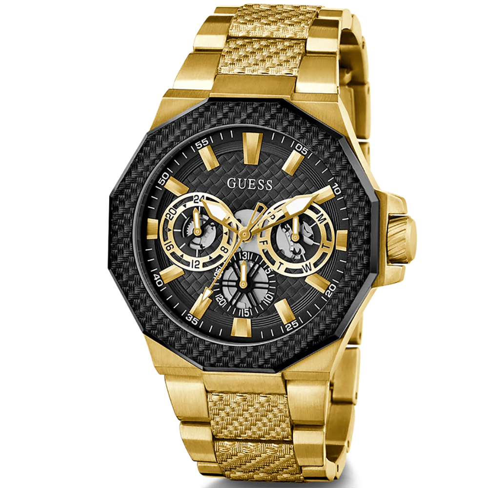 Relógio GUESS masculino analógico dourado 2-tone GW0636G2
