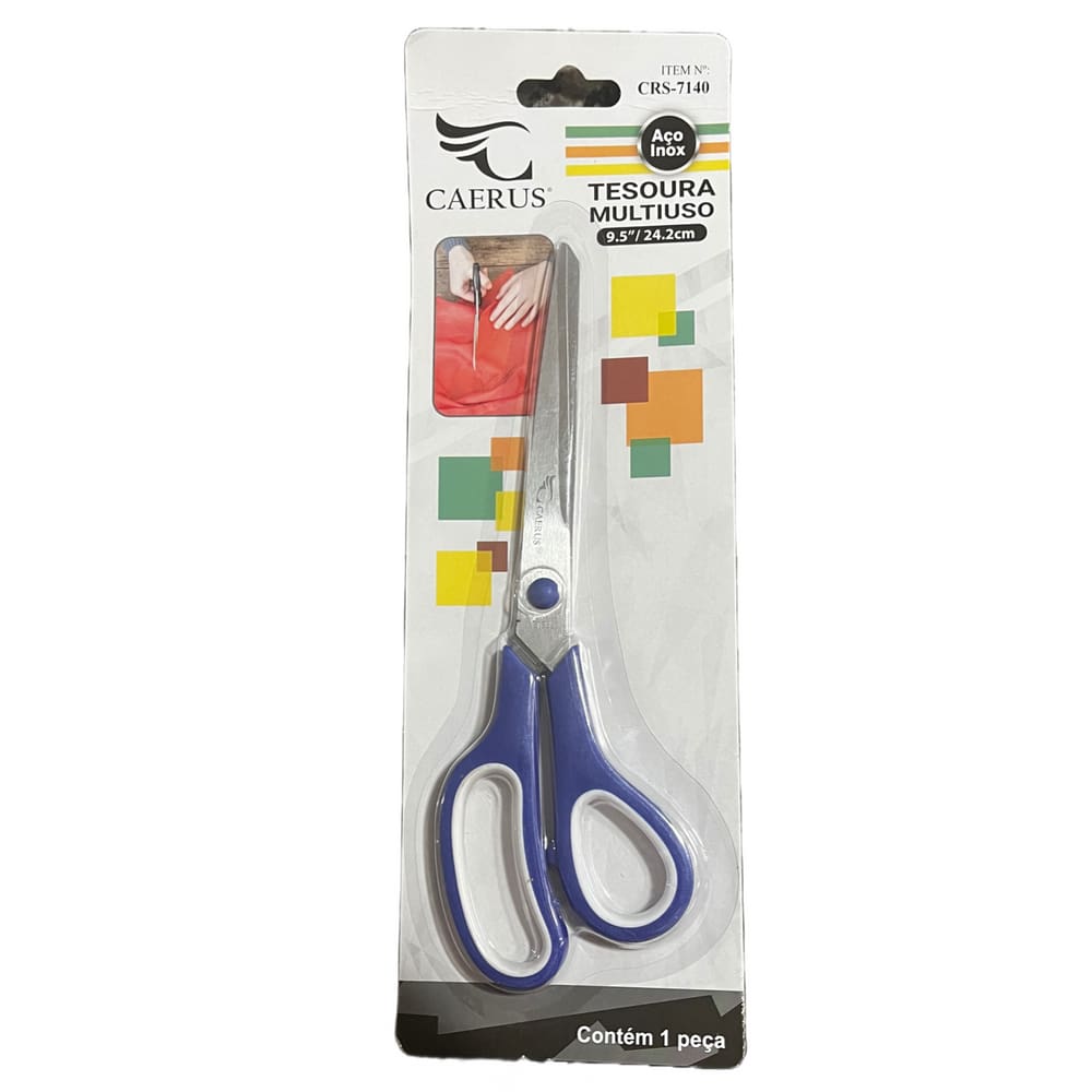 Tesoura Multiuso Aço Inox Cozinha Tecido Artesanato 24,2cm