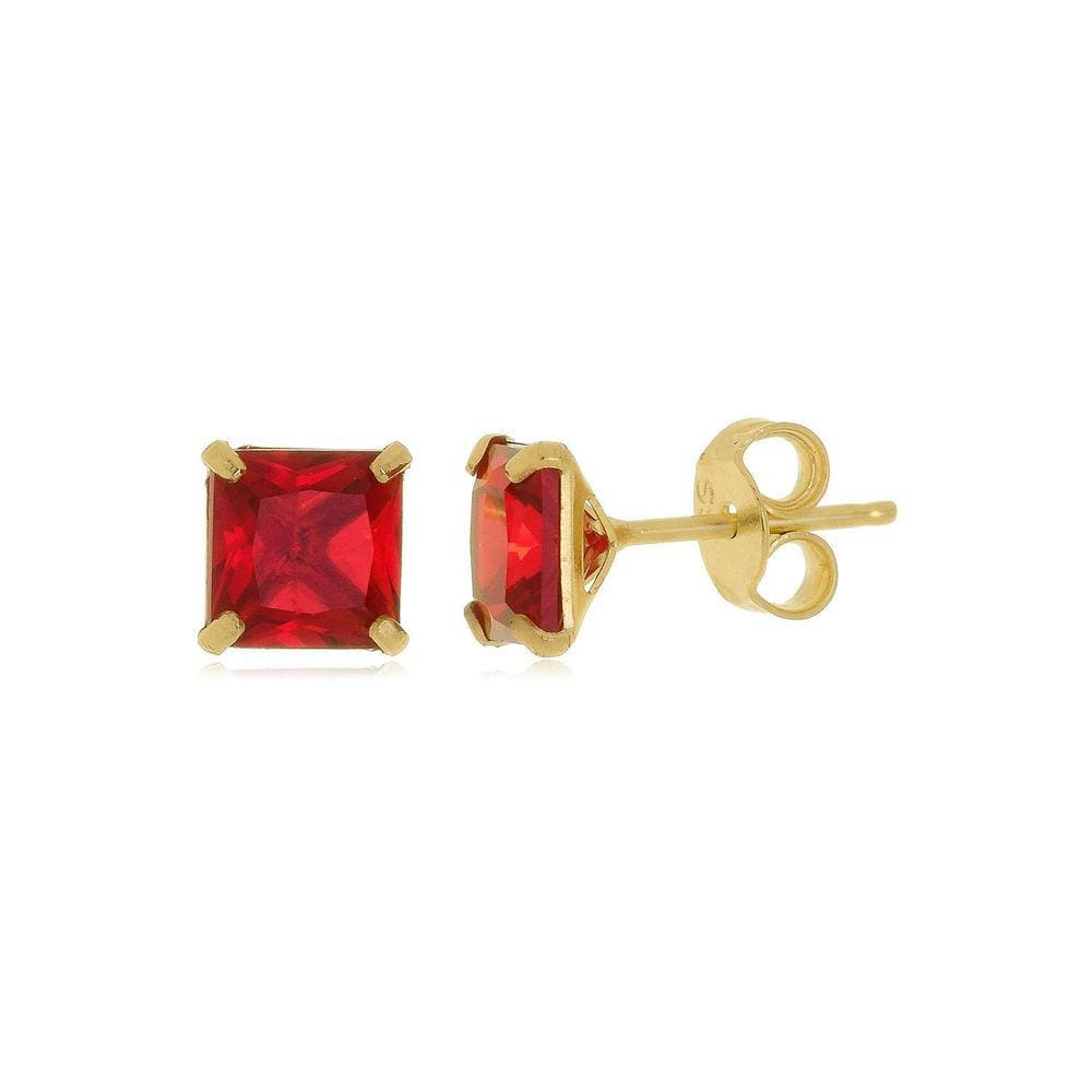 Brinco Zircônia Banhado A Ouro 18K