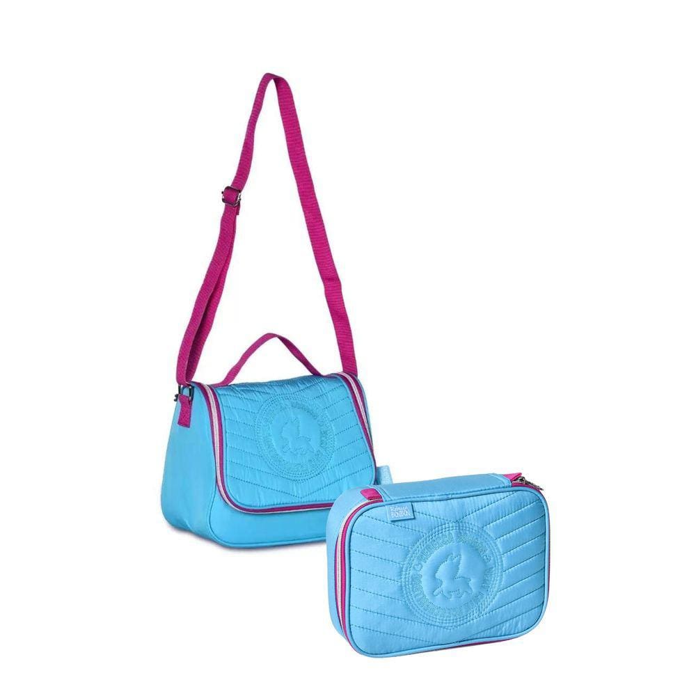 Kit Estojo Lancheira Escolar Color Pop Infantil Luluca