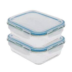 Kit 2 Potes Hermético De Vidro Borossilicato Marmita 550Ml