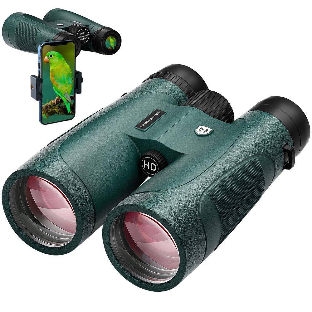 Binóculos GIGAPENGUIN 15x52 HD de alta potência com adaptador de telefone