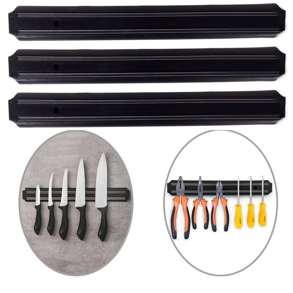 Kit 3 Barra Magnética Imã Suporte Facas Ferramentas 32Cm
