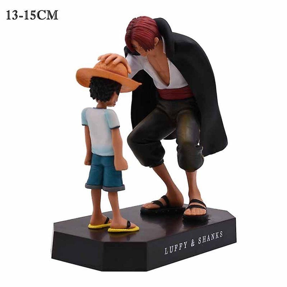 Figura de ação, desenho animado, chapéu de palha infantil, Luffy Scene, PVC