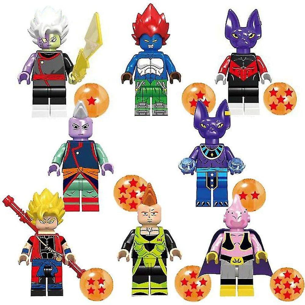 Blocos de construção Sajy Anime Dragon Ball Z Guko Gogeta 8 unidades