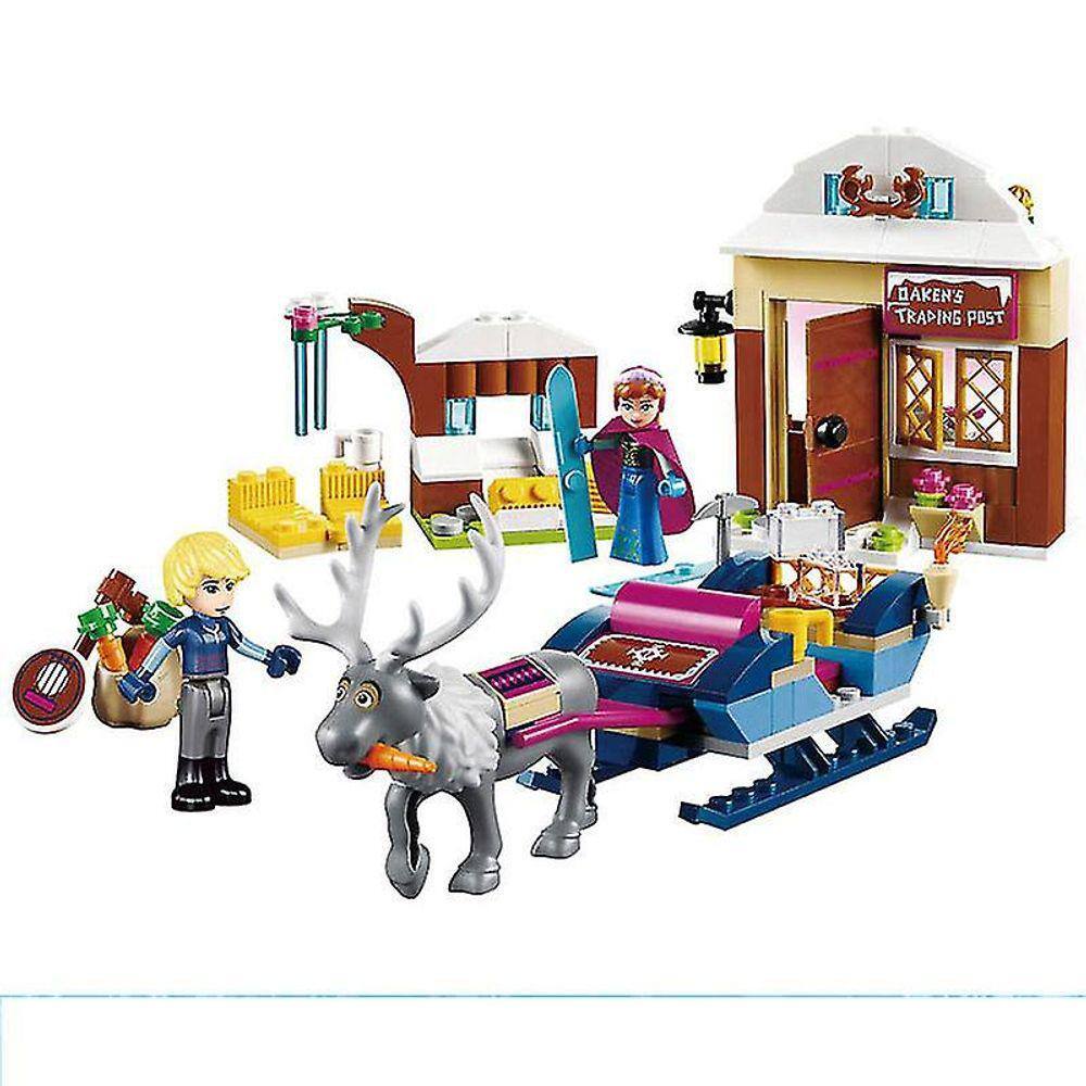 Blocos de construção Reindeer Sleigh Castle Series com 180 peças