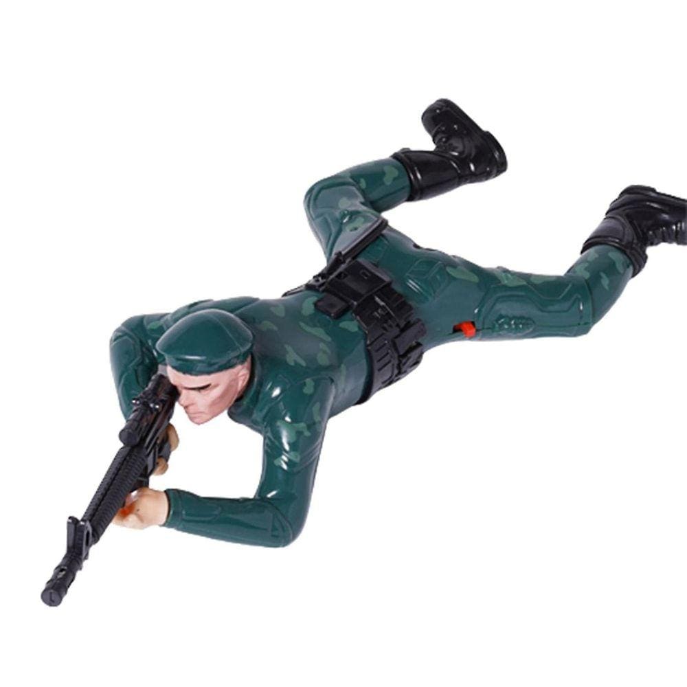 Brinquedo elétrico Crawling Soldier Collection Model Green