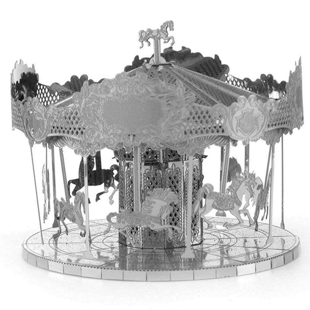 Carrossel de quebra-cabeça de metal 3D para adultos e crianças | Montagem DIY