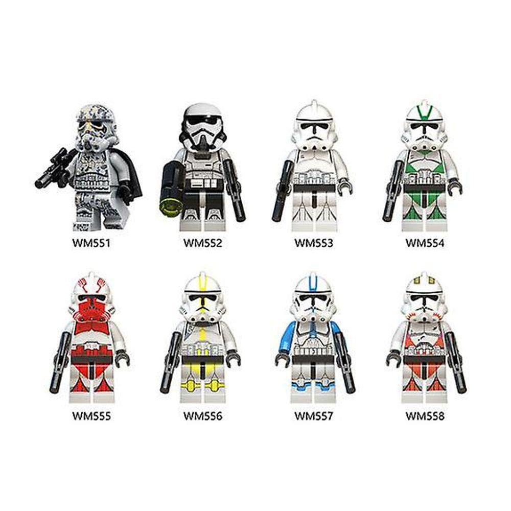 Brinquedo de blocos de construção em minifiguras Star Wars Storm Clone Soldier