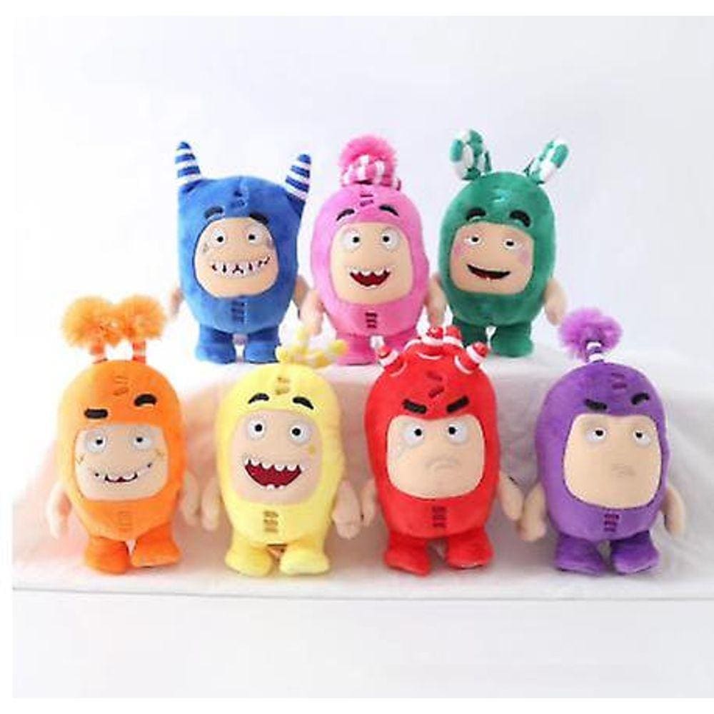 Brinquedo de pelúcia Oddbods Treasure Soldiers Monster 18 cm, conjunto de 7 peças