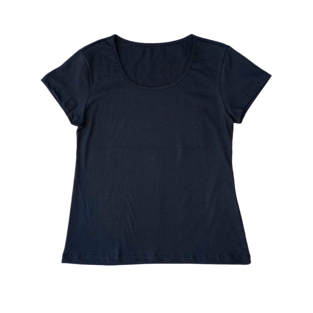 Camiseta Adulta Feminina Manga Curta Básica Lisa