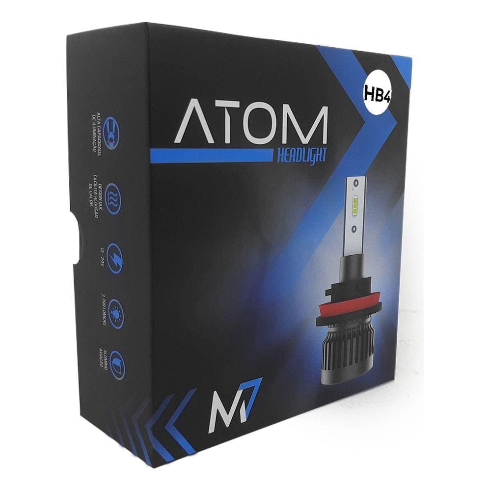 Par Luz Automotiva Farol M7 Encaixe 9012 6000k 32w
