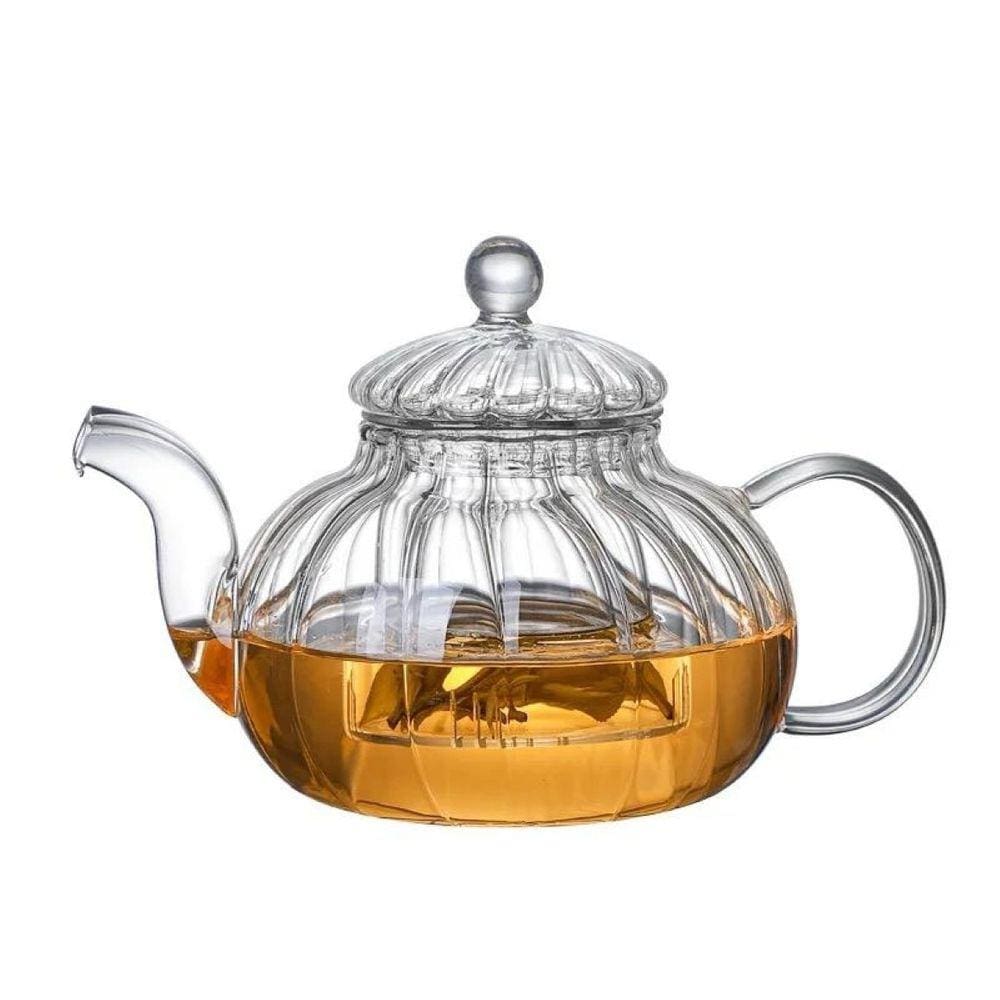 Chaleira de Vidro Elegante com Infusor para Chá e Cafe 600ML