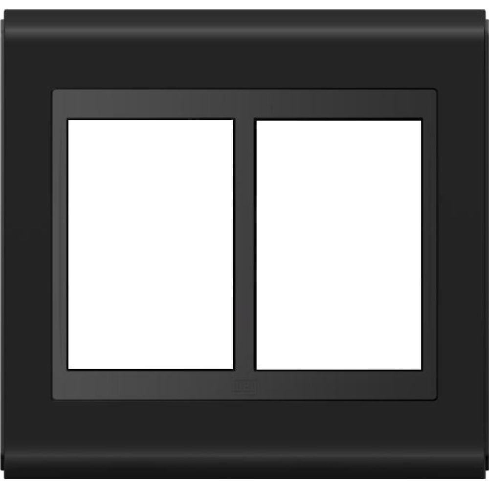 Placa 4X4 Para Interruptor Ou Tomada 6 Posições Preto