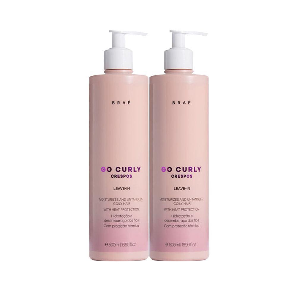Kit Braé Go Curly Crespos - Leave-in 500ml (2 unidades)