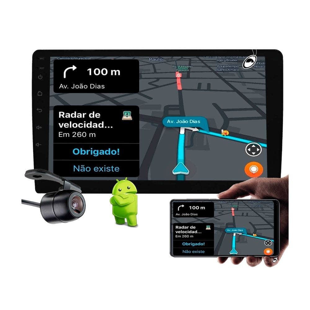 Multimídia 9” Polegadas H-Tech HT-9123 Android + Câmera de Ré
