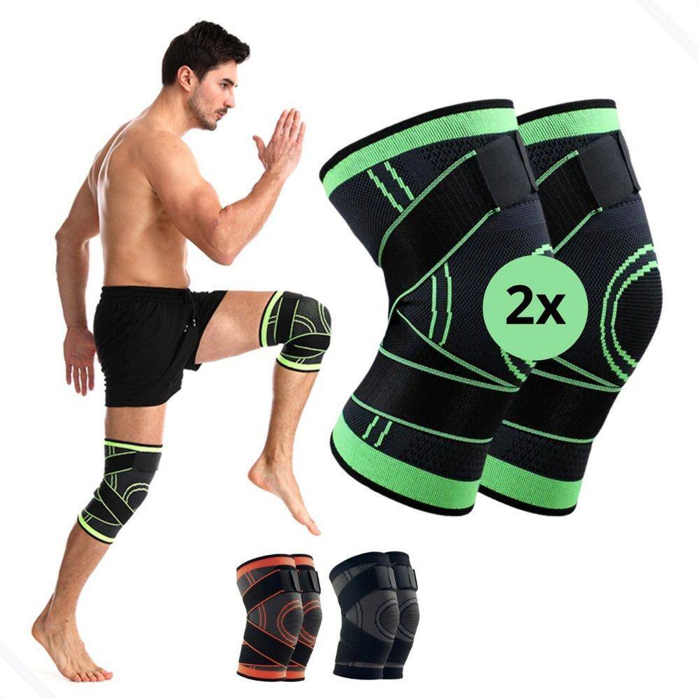 Par Joelheira Compressão Tensor Perna Alivia Dores Crossfit