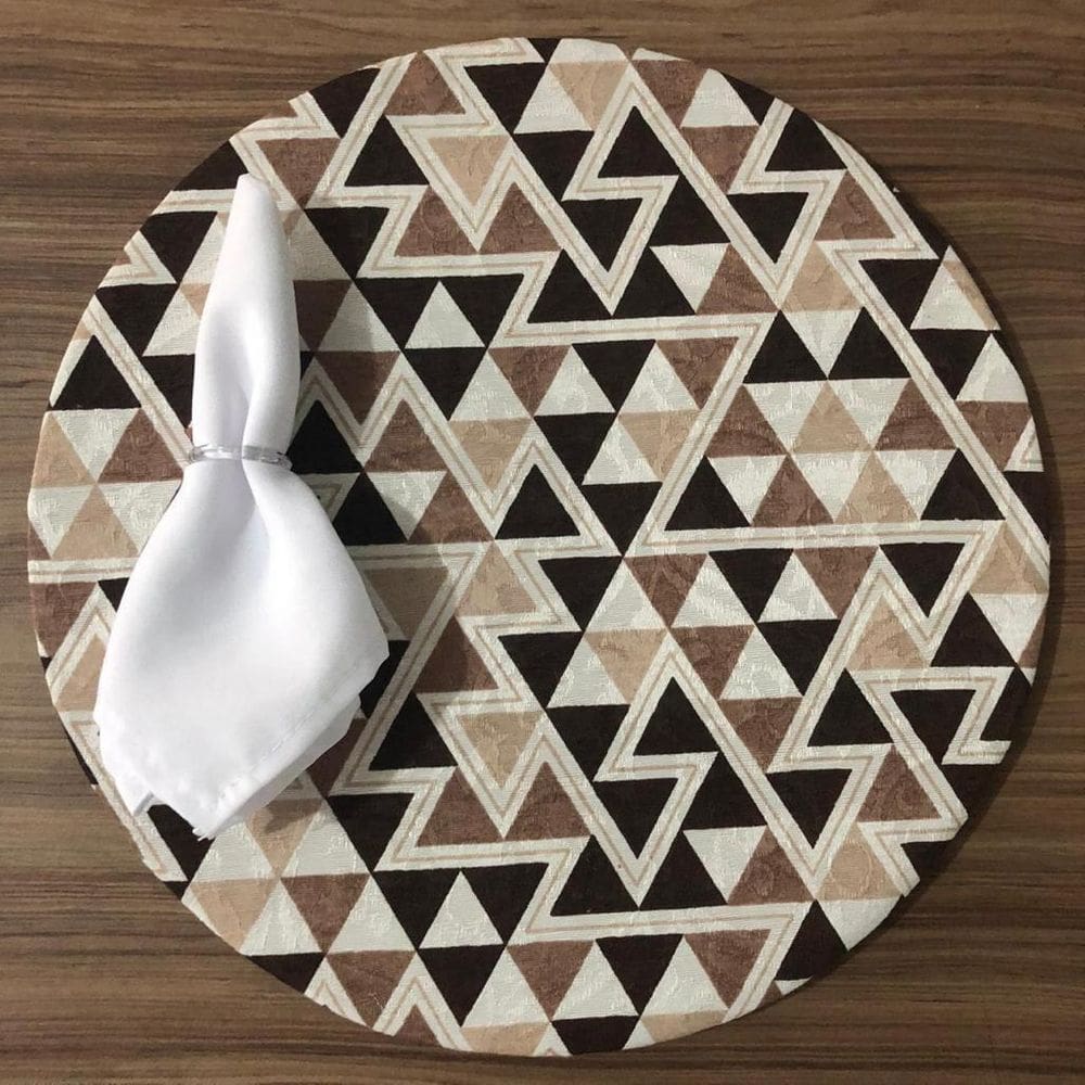 Jogo De Sousplat De Tecido 6 Lugares Completos Branco