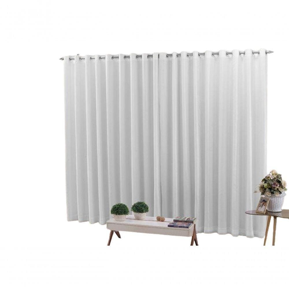 Cortina 4,00x2,50 Sala Quarto Cozinha Blackout Corta Luz Cor:gelo