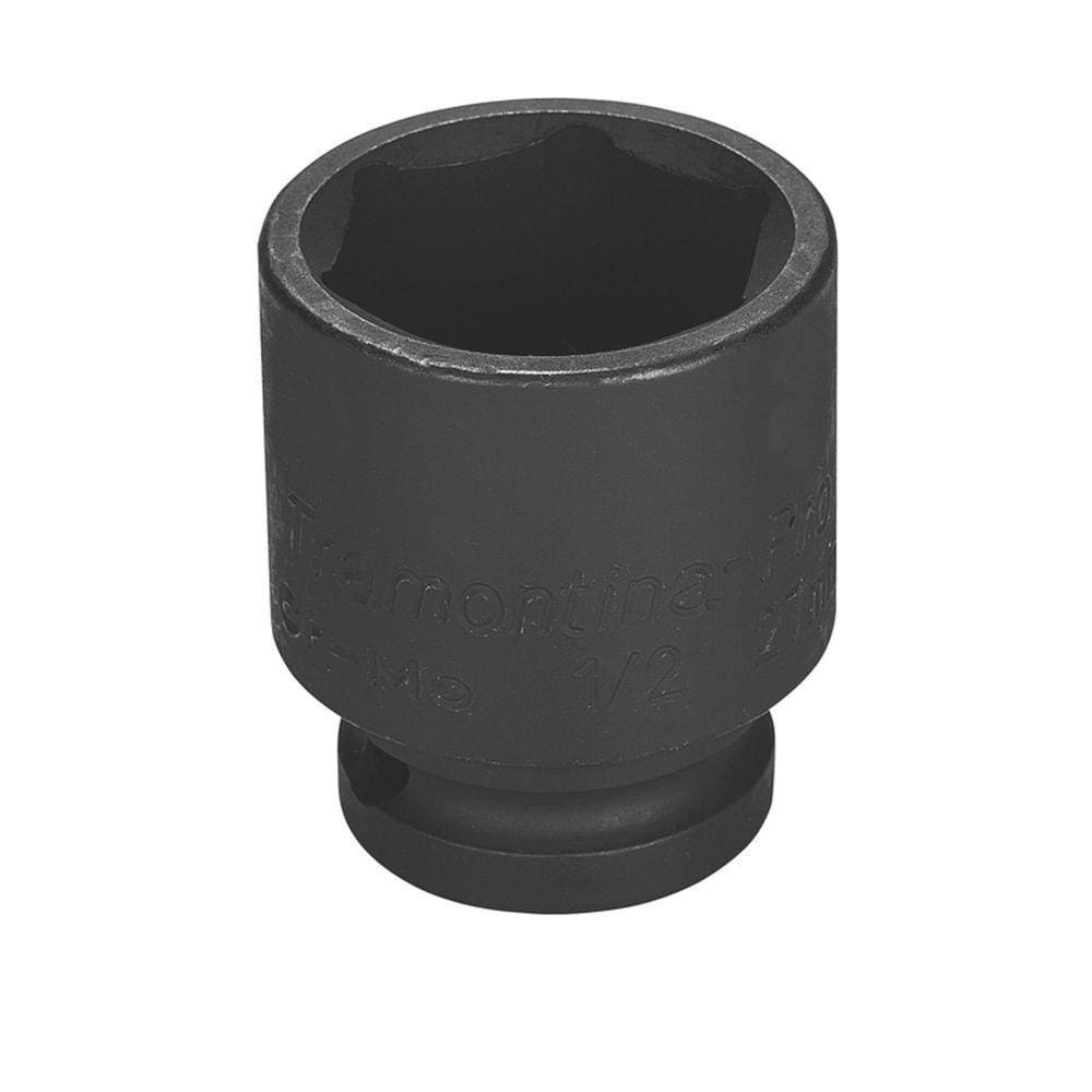 Soquete De Impacto Sextavado Em Aço Cromo Molibdênio 28 Mm - Encaixe 1-2\`\` Tramontina