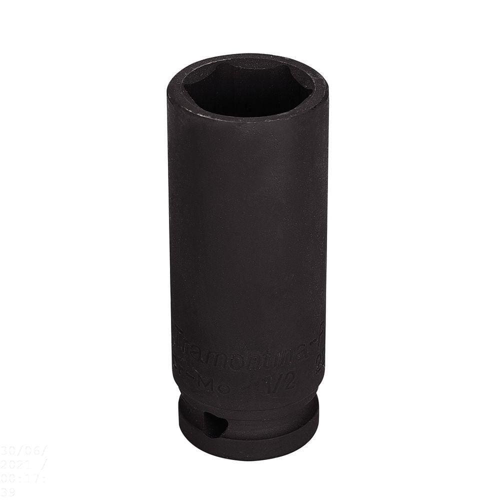 Soquete De Impacto Sextavado Longo Em Aço Cromo Molibdênio 27 Mm - Encaixe 1-2\`\` Tramontina