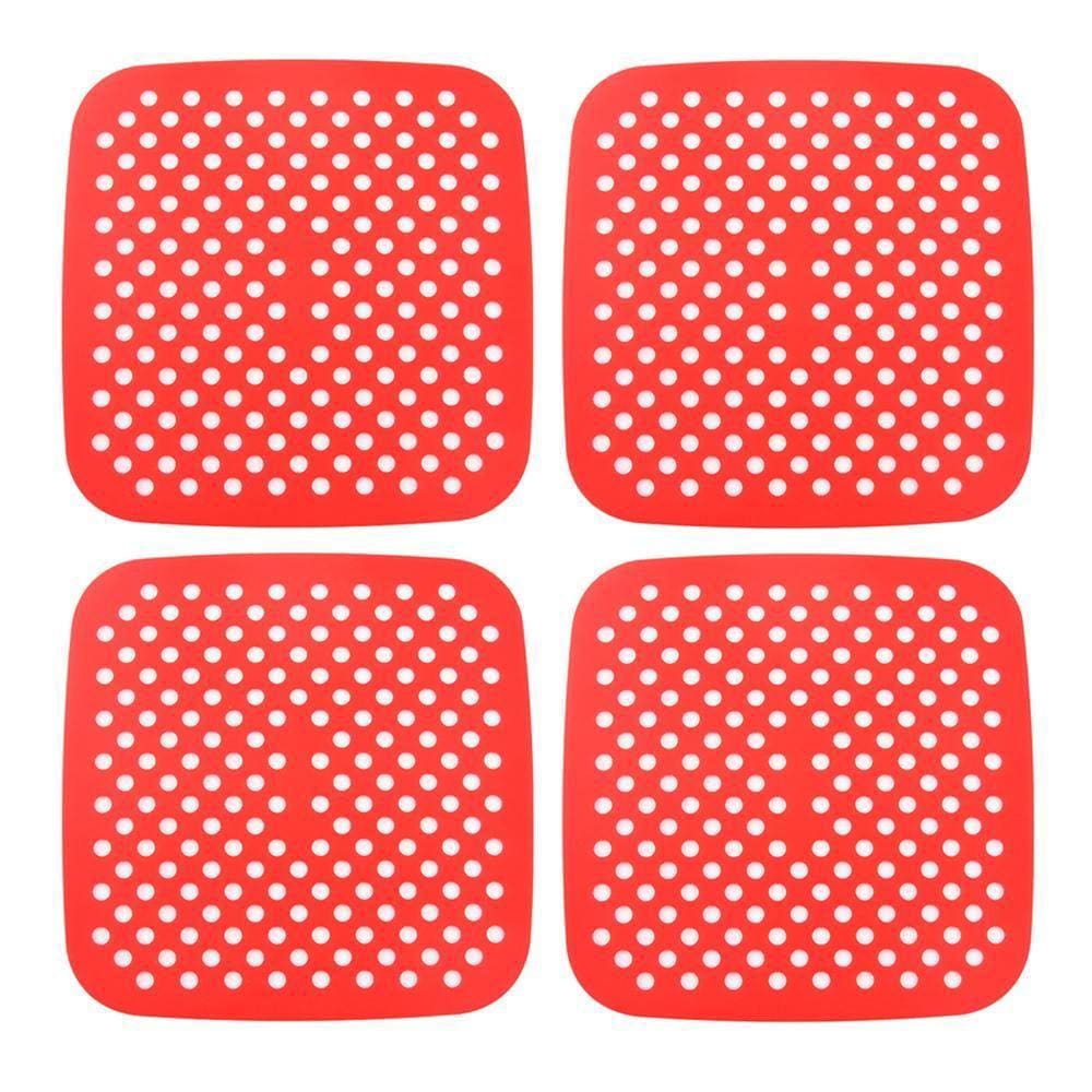 Kit 4 Tapetes Airfyer Protetor Silicone Antiaderente 18Cm