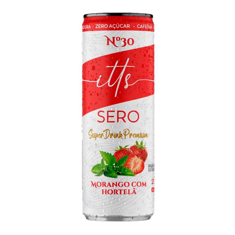 Energético Itts Sero Super Drink Premium Sabor Morango com Hortelã 269ml