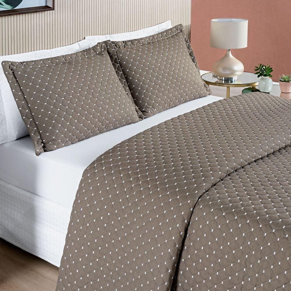 Cobre Leito 200 Fios King Ravena 03 Peças - Camafeu