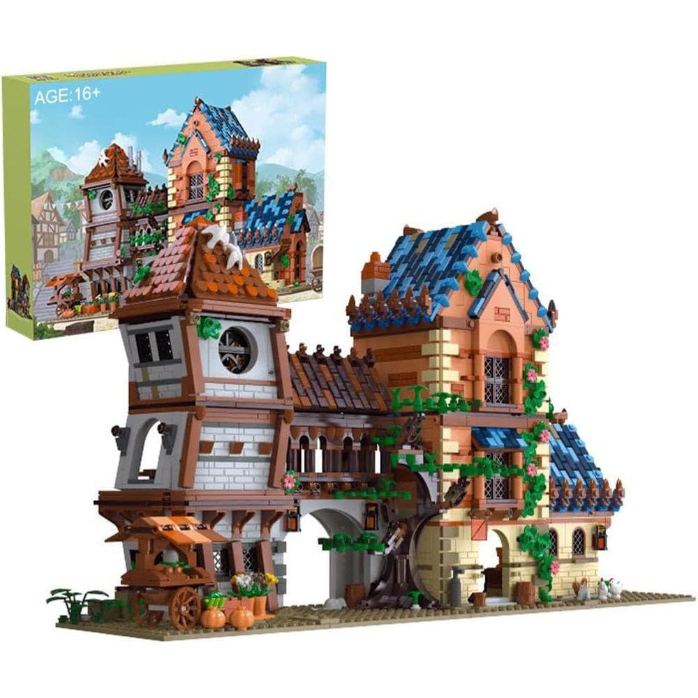 Conjunto de blocos de construção, modelo portuário da Idade Média, Yunyue 2979 unidades
