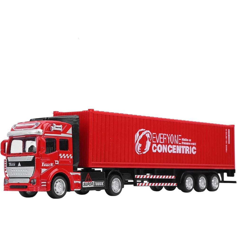 Modelo de caminhão porta-contêineres Toy 1:48 Scale Alloy High Simulation
