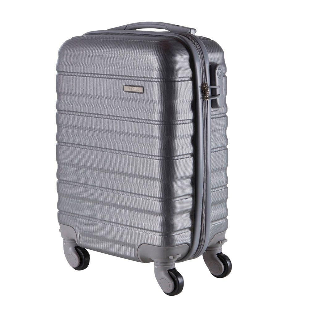 Mala de Bordo Abs para Viagem Yins 21026 Rodinhas Removiveis Cadeado Embutido Prata