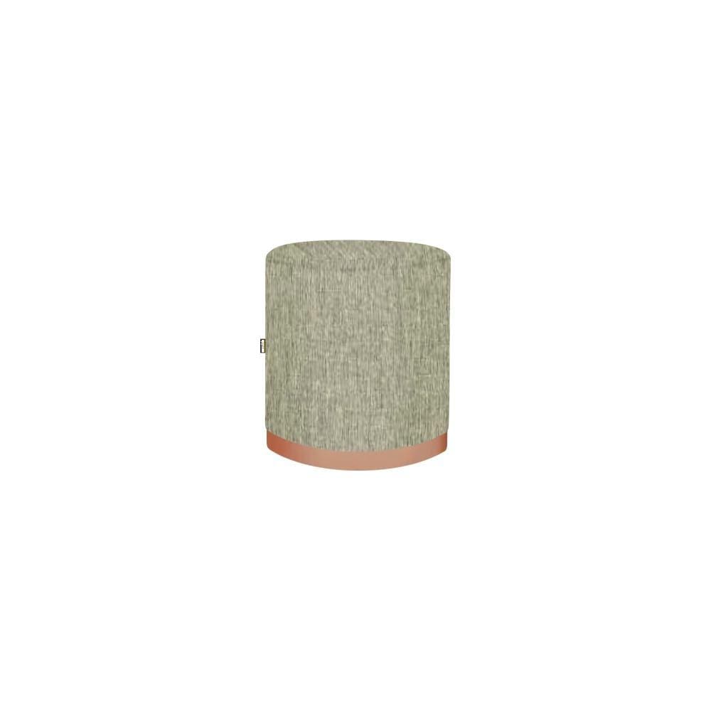 Puff Recepção Coliseu Alto Padrão Bege 50cm