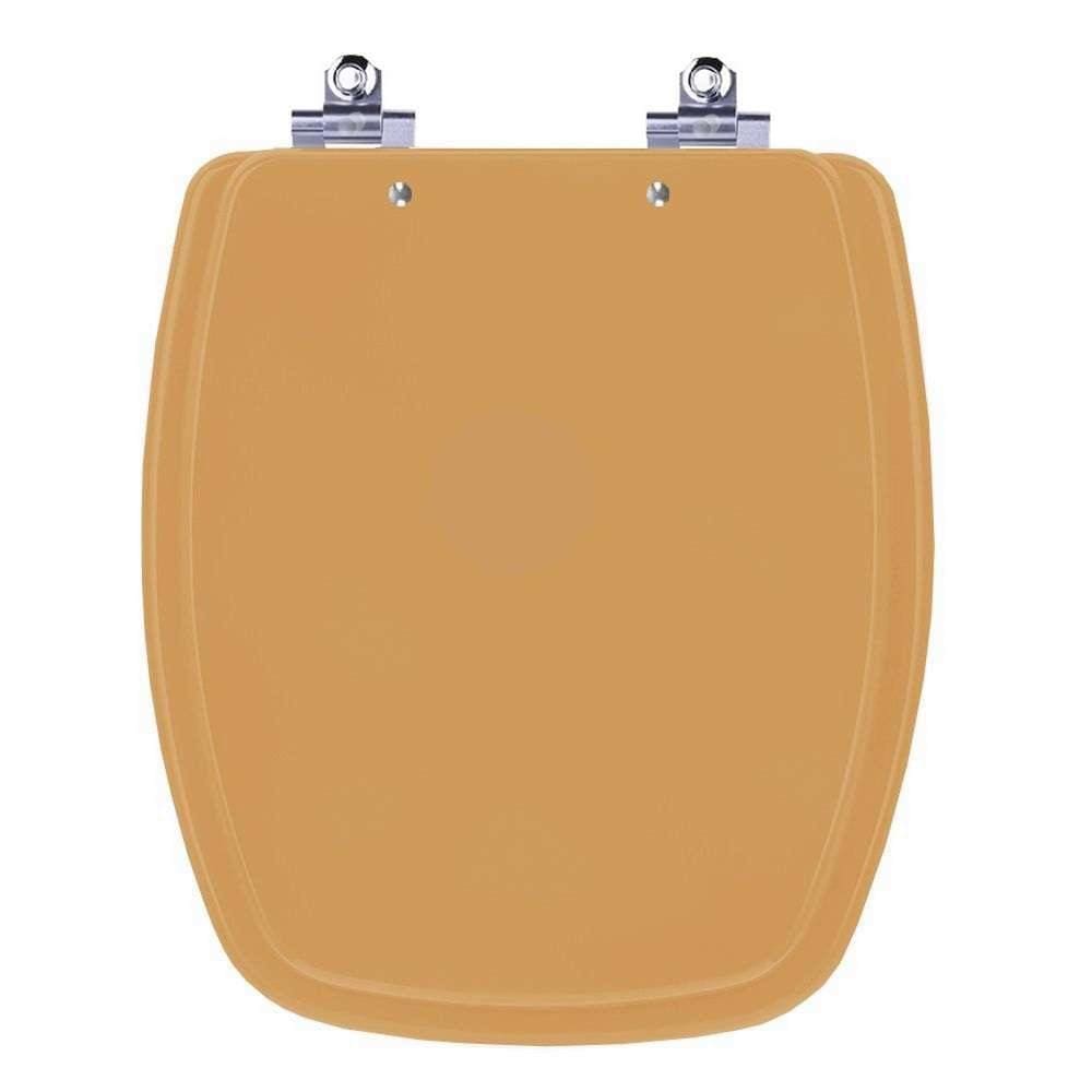 Assento Sanitário Laqueado Soft Close Stylus Amarelo Terra para vaso Celite