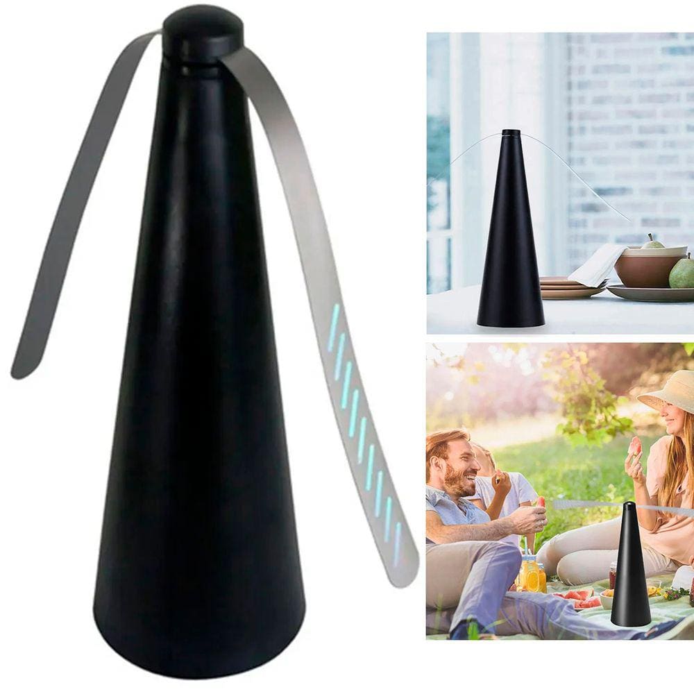 Ventilador Repelente Anti Inseto Mosca Mosquito Pernilongo Repele Mesa Jardim Piquenique Ar Livre Quintal Casa